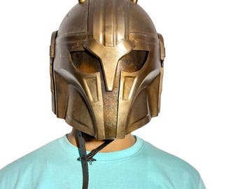 Spiked Mandalorian Helmet | Handcrafted Beskar Style Armor | Star Wars Cosplay Prop
