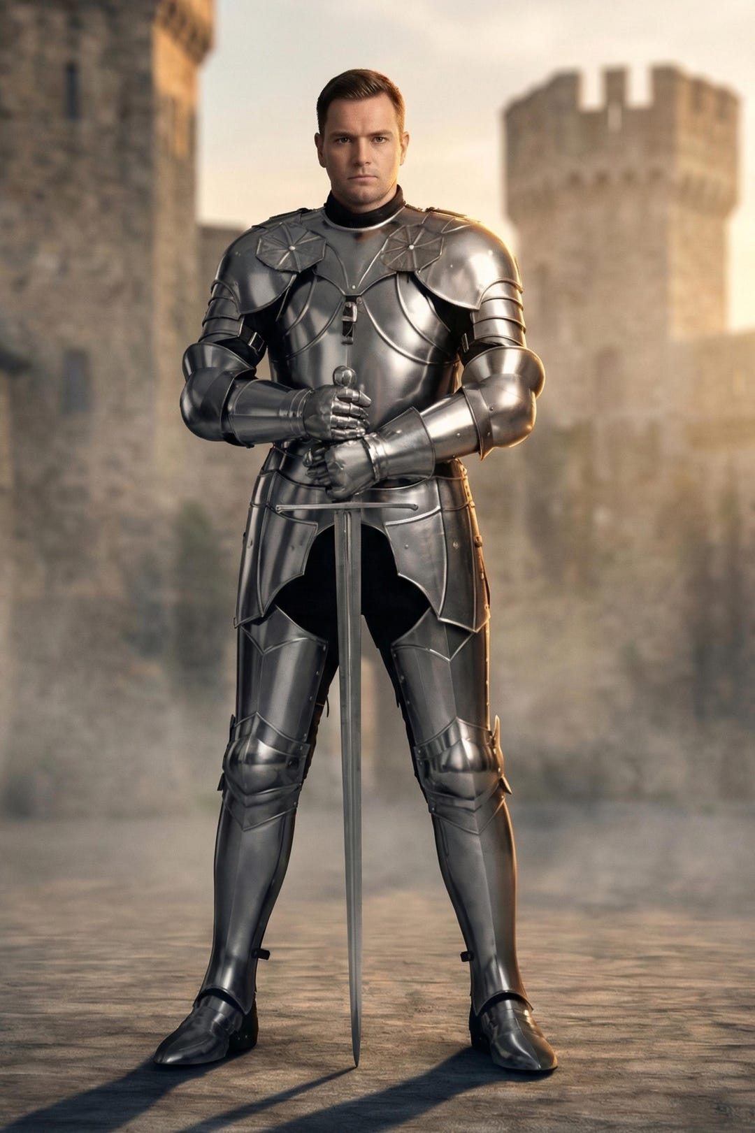 Medieval Full Plate Knight Armor – Classic Steel Warrior Suit for LARP ...