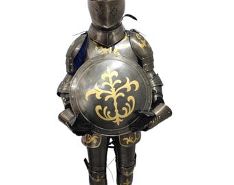 Medieval Full Armor Suit | 18-Gauge Steel Knight, Wearable Warrior Gear