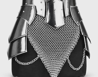 Handmade Steel Fauld | Medieval Knight Waist Armor with Chainmail