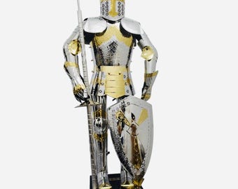 Full Armor Suit: Handcrafted Medieval Knight, Display Stand Included