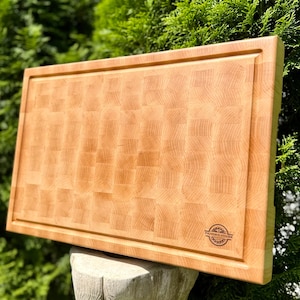 Handmade End Grain Maple Cutting Board: Polivenco Atelier, Knife-Friendly image 1