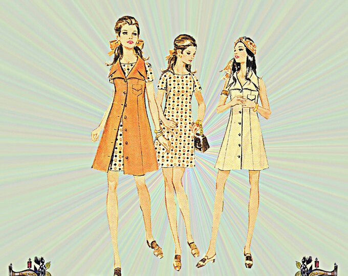 1960s One Piece Dress & Jumper Pattern Dress With Raglan Etsy UK