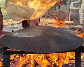 Lebanese Carbon Steel Saj Pan 33 cm – Handmade Traditional Bread Maker
