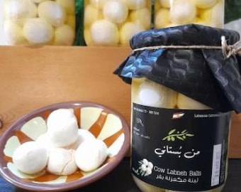 Libanesische Bio-Labneh-Bällchen aus Ziegenmilch (500 g) | Authentischer Labneh mit nativem Olivenöl extra | Traditioneller libanesischer Käse