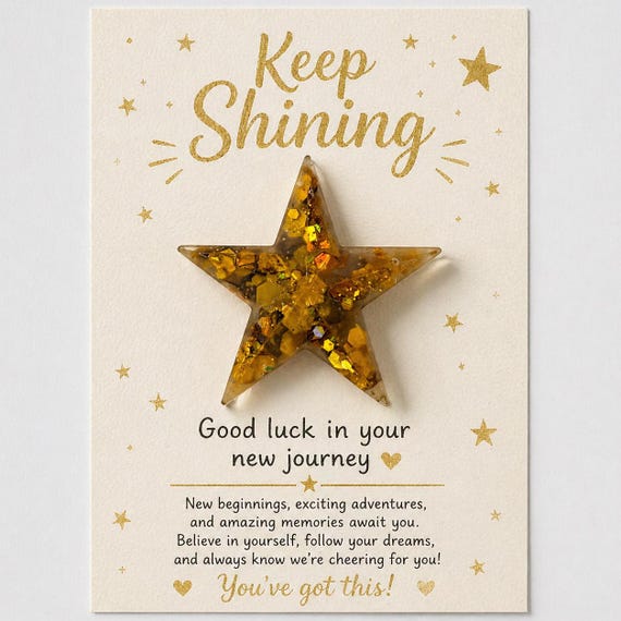 New Beginnings Pocket Hug, Encouragement, New Job Gift, Good luck keepsake