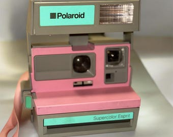 Polaroid Supercolor Esprit 600 - Rare Limited Edition Anni 80/90 - Rosa e Verde