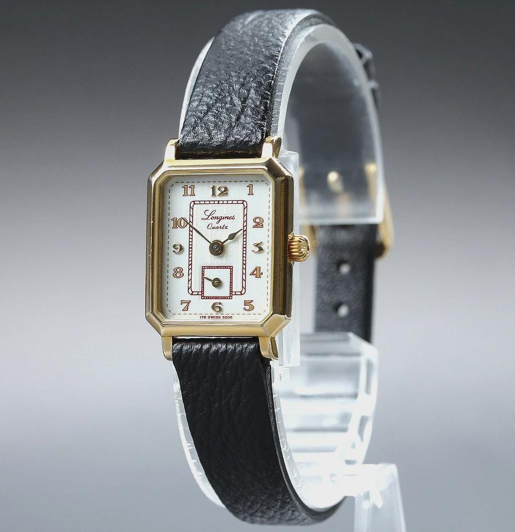 Vintage Longines 178 5206 20mm Small Seconds Gold Quartz Women's