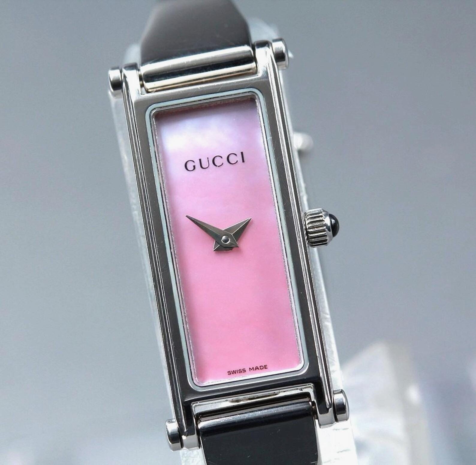 GUCCI Pink Shell Quartz Wristwatch Watch Wristwatch SS Silver/pink Gucci 1500L Silver 1P Diamond Shell Pink Dial Quartz Women main image 3