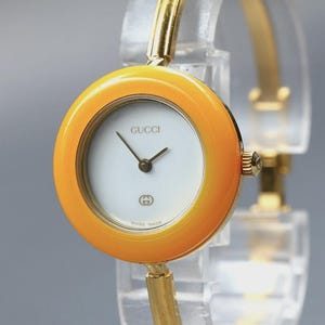 Gucci ゴールド アナログ腕時計 Gucci gold vintage watch - Etsy 日本