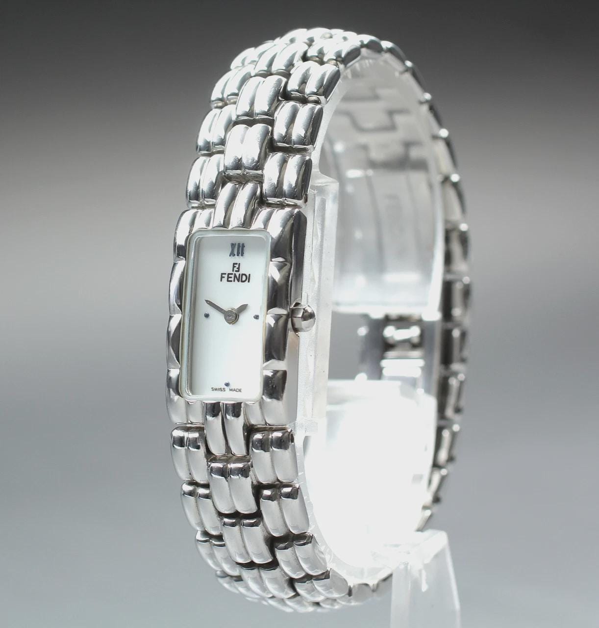 FENDI Orologi 670L 14mm White Silver Quartz Women's Watch From