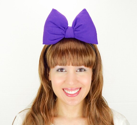 Daisy Duck Bow BIG Purple Minnie Mouse Ears Headband Daisy Etsy