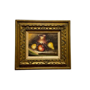still life artwork framed fruits