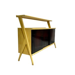 Mid Century MODERN Bleached Mahogany SIDEBOARD in the style of Ico PARISI, c. 1960's image 10