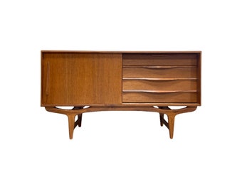 Apartment Sized Mid Century Modern styled SCULPTURAL CREDENZA / Media Stand / Sideboard