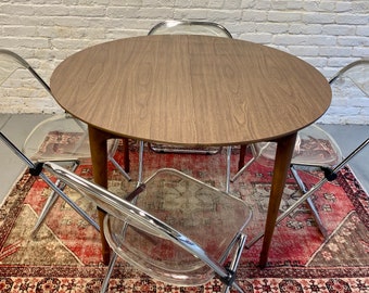 Mid Century Modern Round Dining Table Etsy