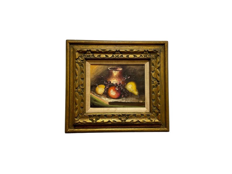 still life artwork framed fruits