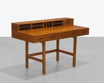 Mid Century Modern Teak Double Sided DESK in the style of Peter Lovig, 1960's
