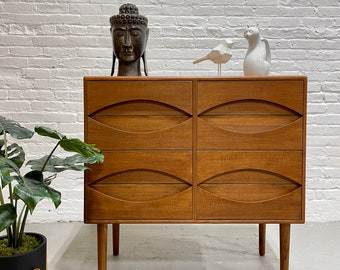 SCULPTED Mid Century MODERN styled Handmade Teak DRESSER