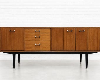 Mid Century Modern Teak Sideboard by Nathan Furniture, Made in England | British MCM Credenza, c. 1960’s