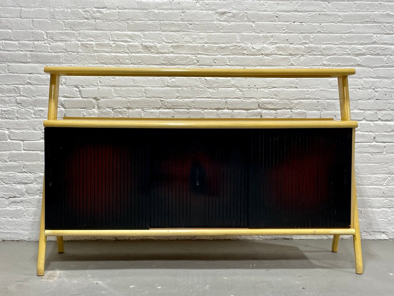 Mid Century MODERN Bleached Mahogany SIDEBOARD in the style of Ico PARISI, c. 1960's image 3