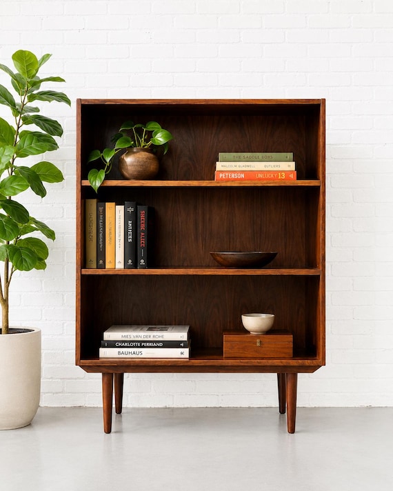 Mid Century Modern DANISH ROSEWOOD BOOKCASE, C. 1960's - Etsy