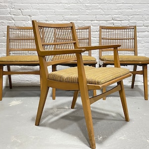 Mid Century MODERN Spindle Back DINING CHAIRS by Red Lion Furniture, Set of 4 image 2
