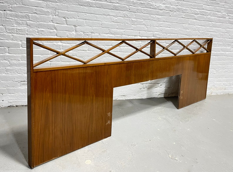 Extra LONG Mid Century MODERN HEADBOARD Bed / King / Queen / Full image 1