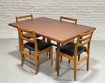 Perfect Size WALNUT Mid Century Modern DINING TABLE + Expansion Leaf, c. 1960's