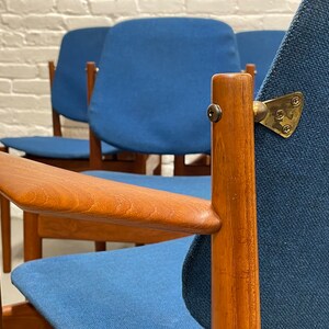 RARE Mid Century Modern DANISH Teak Model 203 Dining CHAIRS by Arne Vodder for France & Daverkosen, 1 of 6 image 6