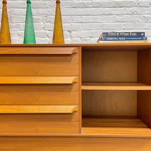 SCULPTED Mid Century MODERN Danish Teak CREDENZA / Long Dresser by Skovby Mobelfabrik, c. 1960'S image 5