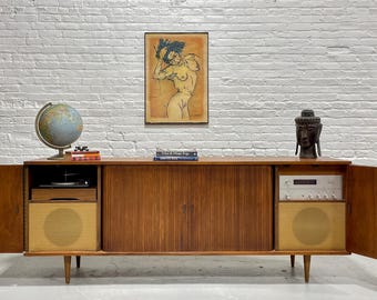 Vintage Schaub-lorenz Radio TV and Record Player Cabinet