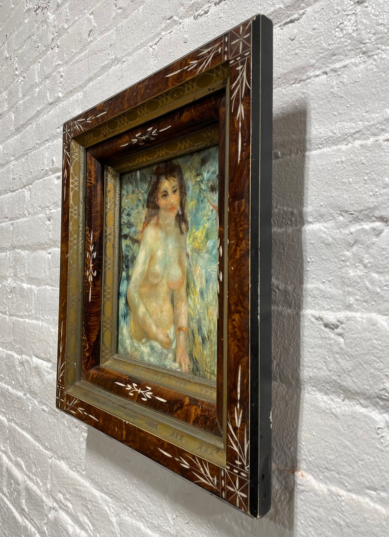 FRAMED Female Nude Vintage Renoir Reproduction ARTWORK Wall Hanging image 3