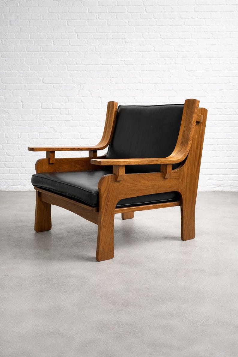 Mid Century Modern Sculpted Lounge Chair, Made in Italy, c. 1970s image 1