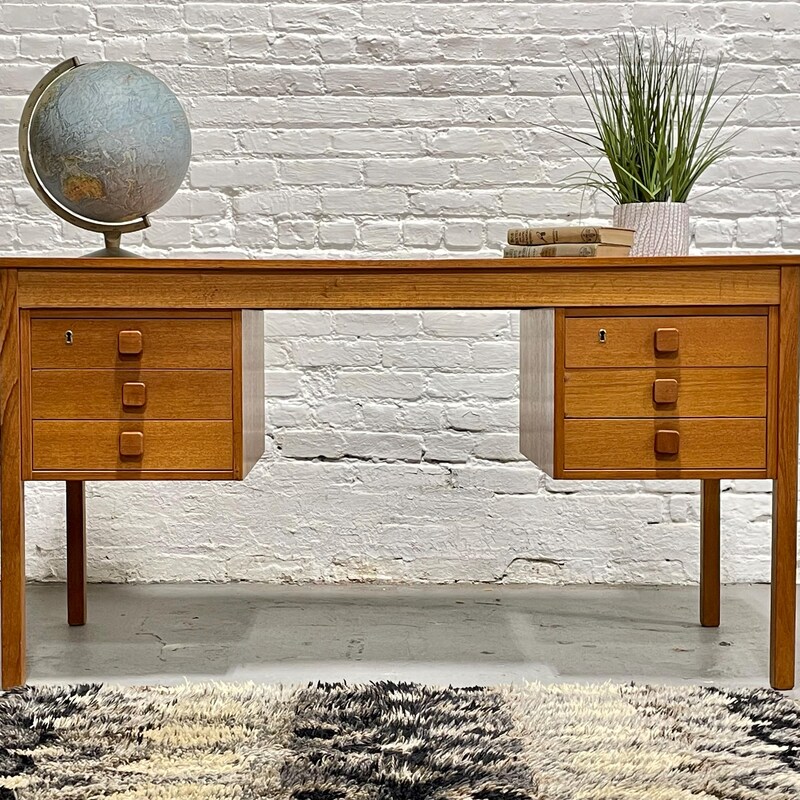Teak Desk - Etsy