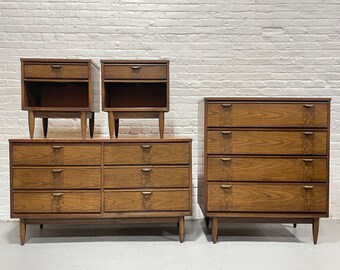 Mid Century MODERN Walnut BEDROOM SET, c. 1960's