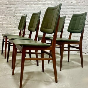 Mid Century MODERN Teak Danish DINING CHAIRS, Set of Five image 3