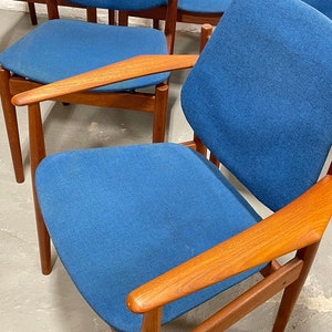 RARE Mid Century Modern DANISH Teak Model 203 Dining CHAIRS by Arne Vodder for France & Daverkosen, 1 of 6 image 4