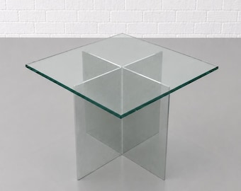 Mid Century Modern CHROME End Table | Glass Side Table, circa 1970s