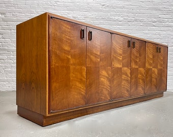 LONG + MAGNIFICENT Mid Century Modern Walnut CREDENZA / Media Stand / Sideboard by Founders