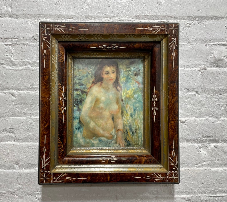 FRAMED Female Nude Vintage Renoir Reproduction ARTWORK Wall Hanging image 2