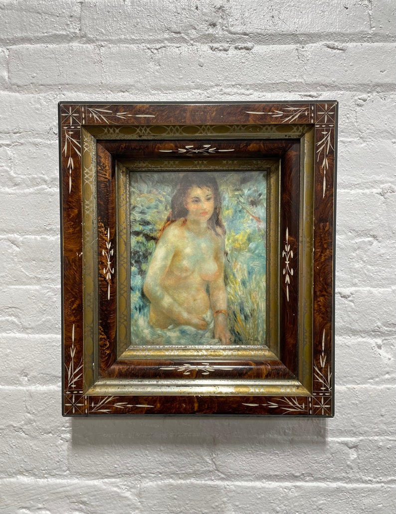 FRAMED Female Nude Vintage Renoir Reproduction ARTWORK Wall Hanging image 5