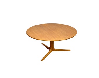 TEAK Mid Century MODERN Danish Round Coffee TABLE, c.1960's