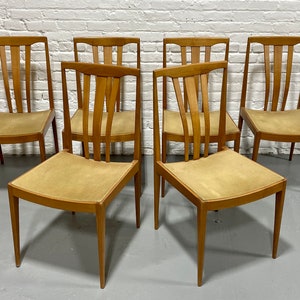 Mid Century Modern MAPLE Sculpted DINING CHAIRS, Set of 6 image 3