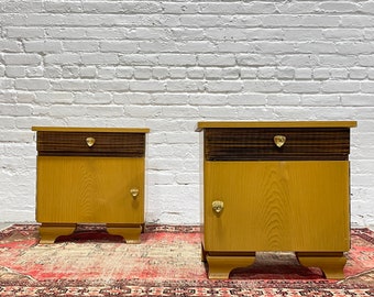 Pair of DUTCH MODERN NIGHTSTANDS / Art Deco, c. 1950's