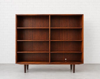 Rosewood Mid Century Modern DANISH BOOKCASE | Large Bookshelves, c. 1960's