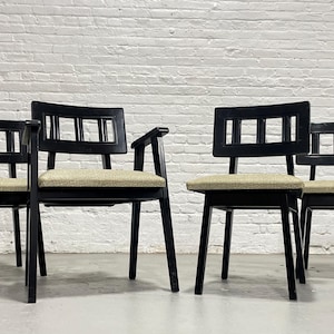 EBONIZED Mid Century Modern DINING CHAIRS, c. 1950&#39;s, Set/4