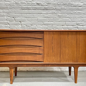 Apartment Sized Mid Century MODERN styled Teak CREDENZA media stand