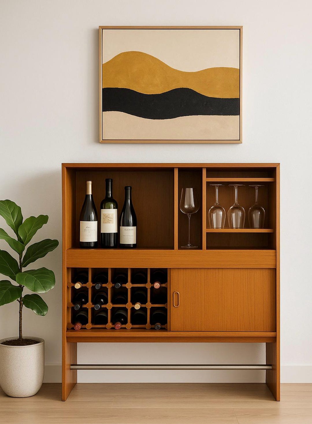 DANISH Mid Century Modern TEAK Dry BAR by by Johannes Andersen for ...