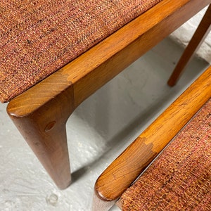 Mid Century MODERN Teak Oak DINING CHAIRS, Set of 6 image 6